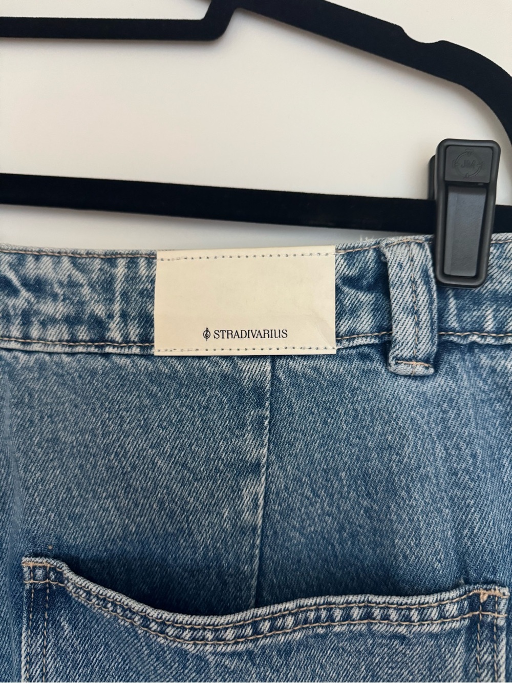 Stradivarius Demin Wide Leg Cargo Jeans - Size 42 - Picture 4 of 5